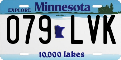 MN license plate 079LVK