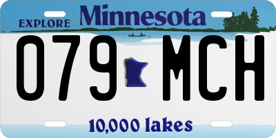 MN license plate 079MCH