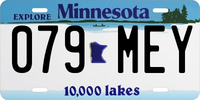 MN license plate 079MEY