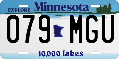 MN license plate 079MGU