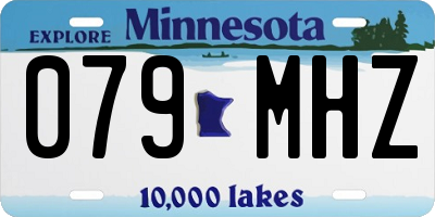 MN license plate 079MHZ