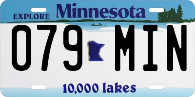 MN license plate 079MIN