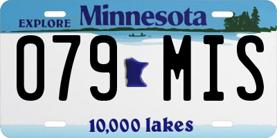 MN license plate 079MIS