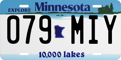 MN license plate 079MIY