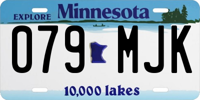 MN license plate 079MJK