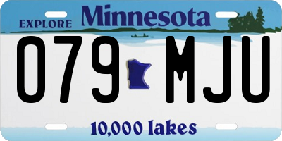 MN license plate 079MJU