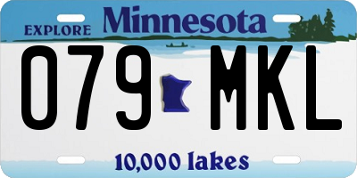 MN license plate 079MKL