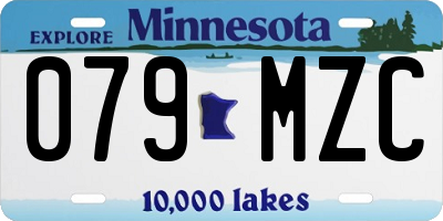 MN license plate 079MZC