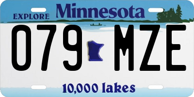 MN license plate 079MZE