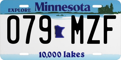 MN license plate 079MZF