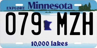 MN license plate 079MZH