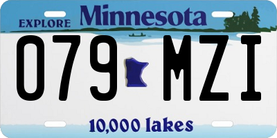 MN license plate 079MZI