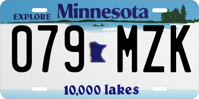 MN license plate 079MZK