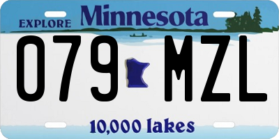 MN license plate 079MZL