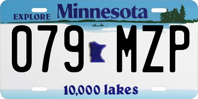 MN license plate 079MZP