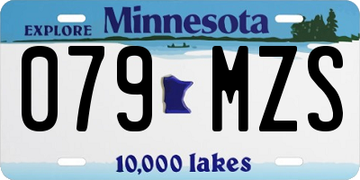 MN license plate 079MZS