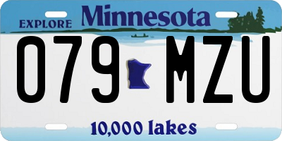 MN license plate 079MZU