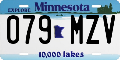 MN license plate 079MZV
