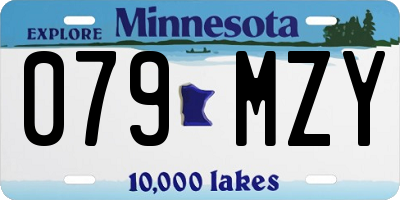 MN license plate 079MZY