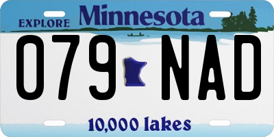 MN license plate 079NAD