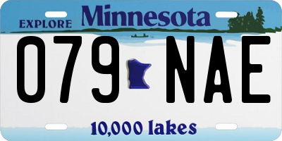 MN license plate 079NAE