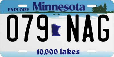 MN license plate 079NAG