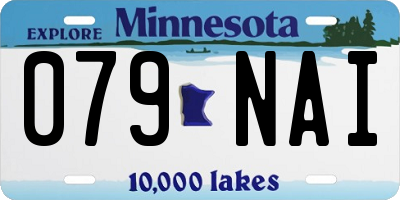 MN license plate 079NAI