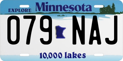 MN license plate 079NAJ