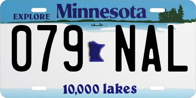 MN license plate 079NAL