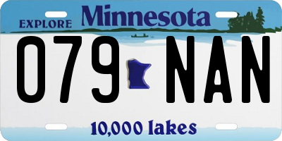MN license plate 079NAN
