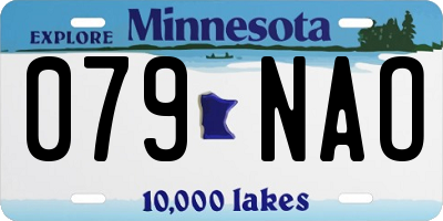 MN license plate 079NAO