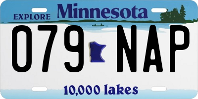 MN license plate 079NAP