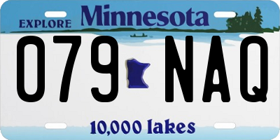 MN license plate 079NAQ