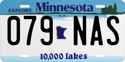 MN license plate 079NAS