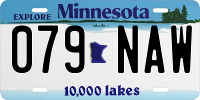 MN license plate 079NAW