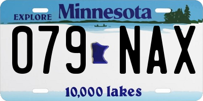 MN license plate 079NAX