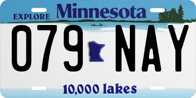 MN license plate 079NAY