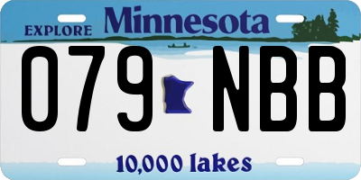 MN license plate 079NBB