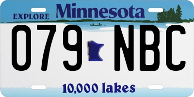 MN license plate 079NBC