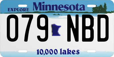 MN license plate 079NBD