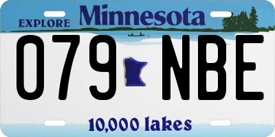 MN license plate 079NBE