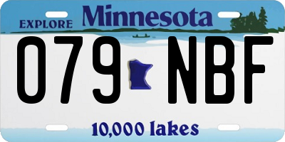 MN license plate 079NBF