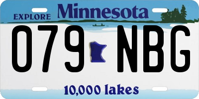 MN license plate 079NBG