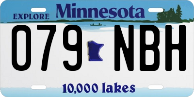 MN license plate 079NBH
