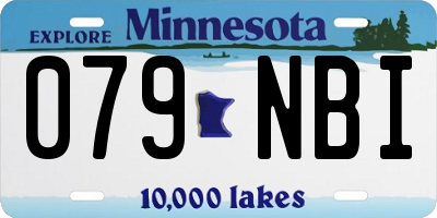 MN license plate 079NBI