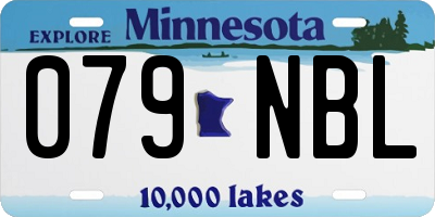 MN license plate 079NBL