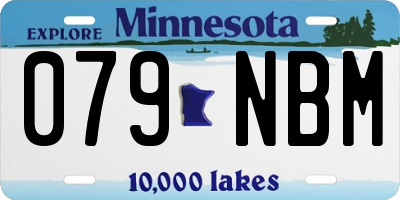 MN license plate 079NBM