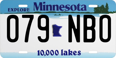 MN license plate 079NBO