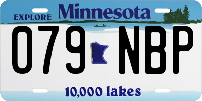 MN license plate 079NBP