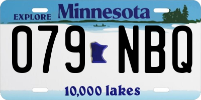 MN license plate 079NBQ